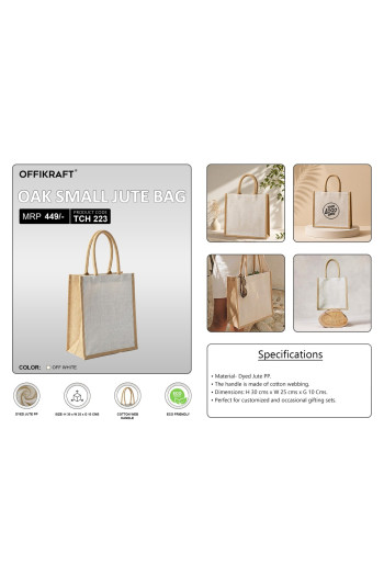 Offikraft Oak Small Jute Bag 
